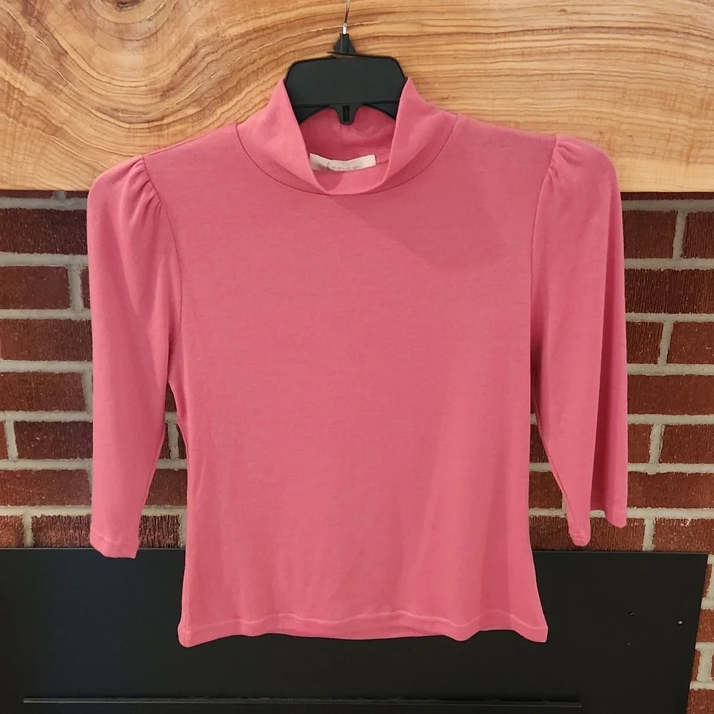 fanco pink mockneck sweater - Picture 1 of 1